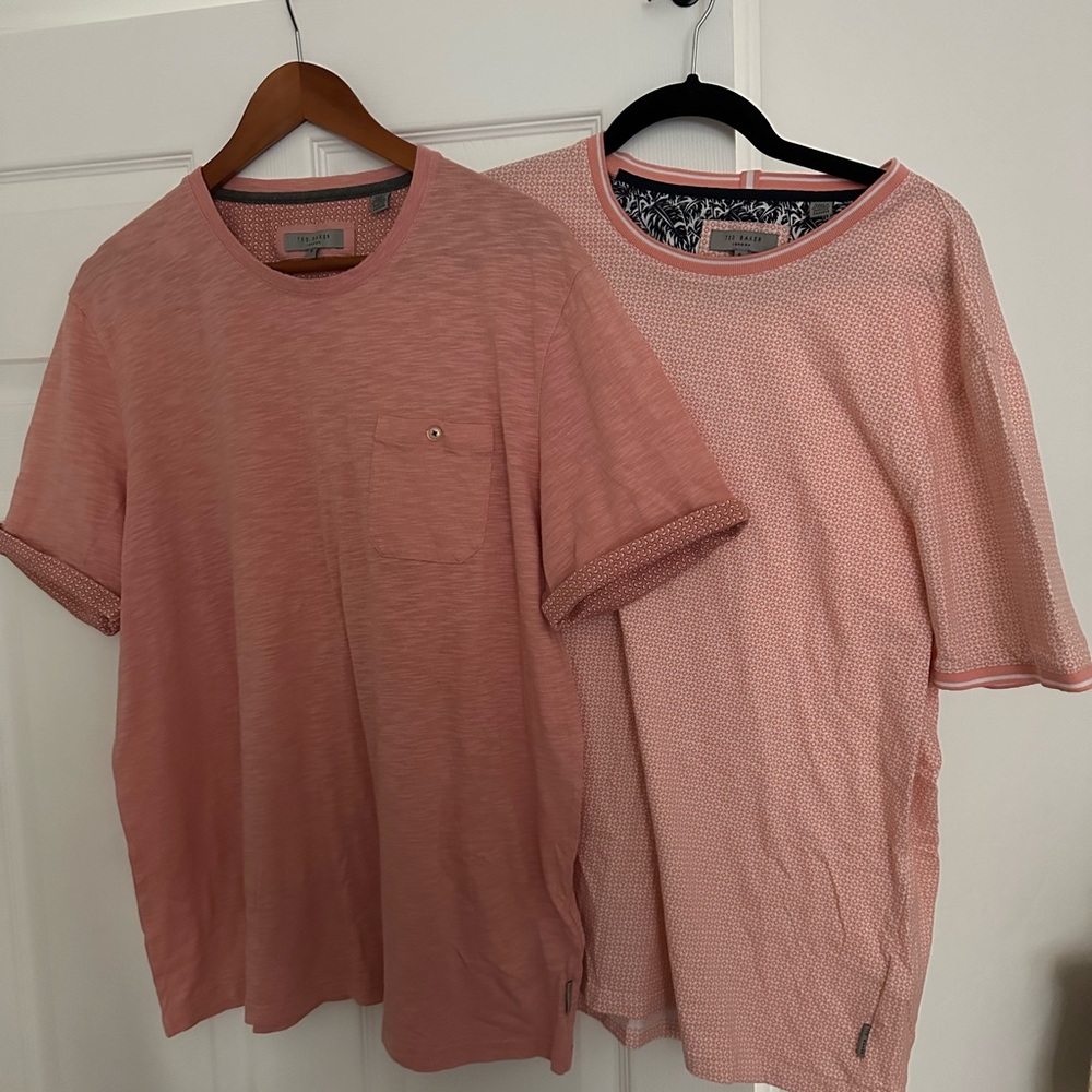 Ted Baker Peach Short Sleeve Tees x 2